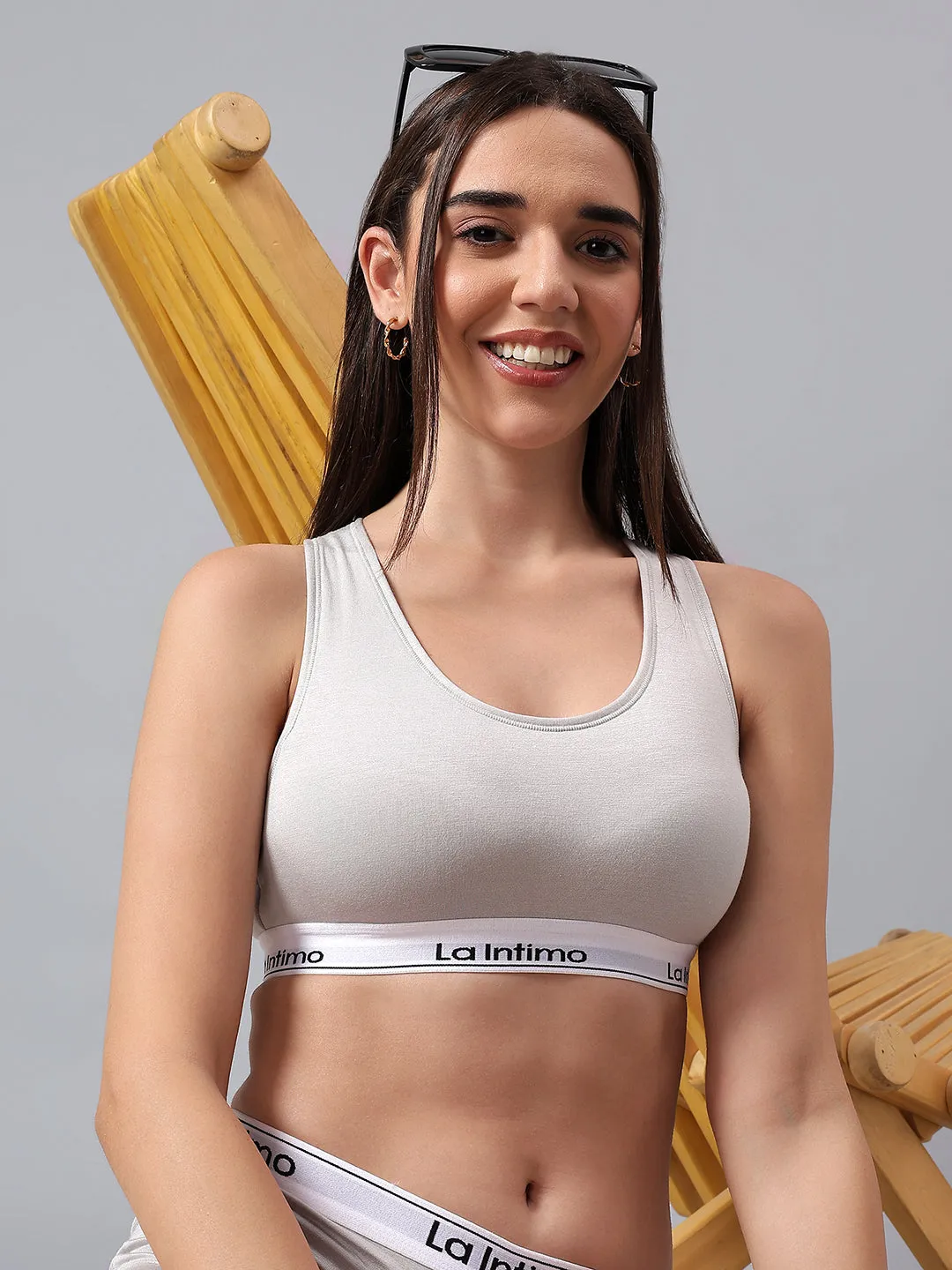Padded Slip On Racerback Bra