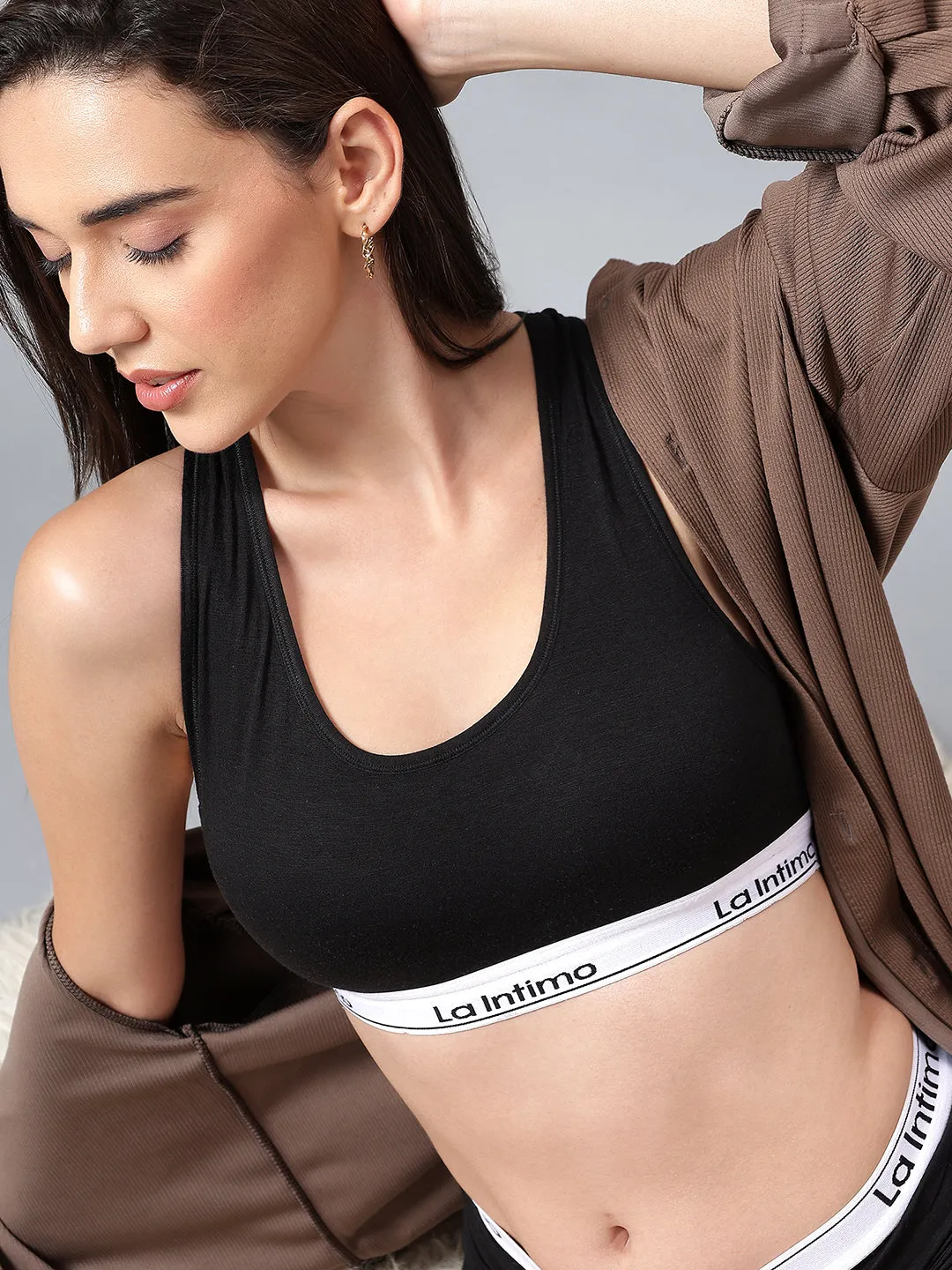 Padded Slip On Racerback Bra