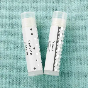 Personalized Lip Balm - Silver Foil (Set of 12)