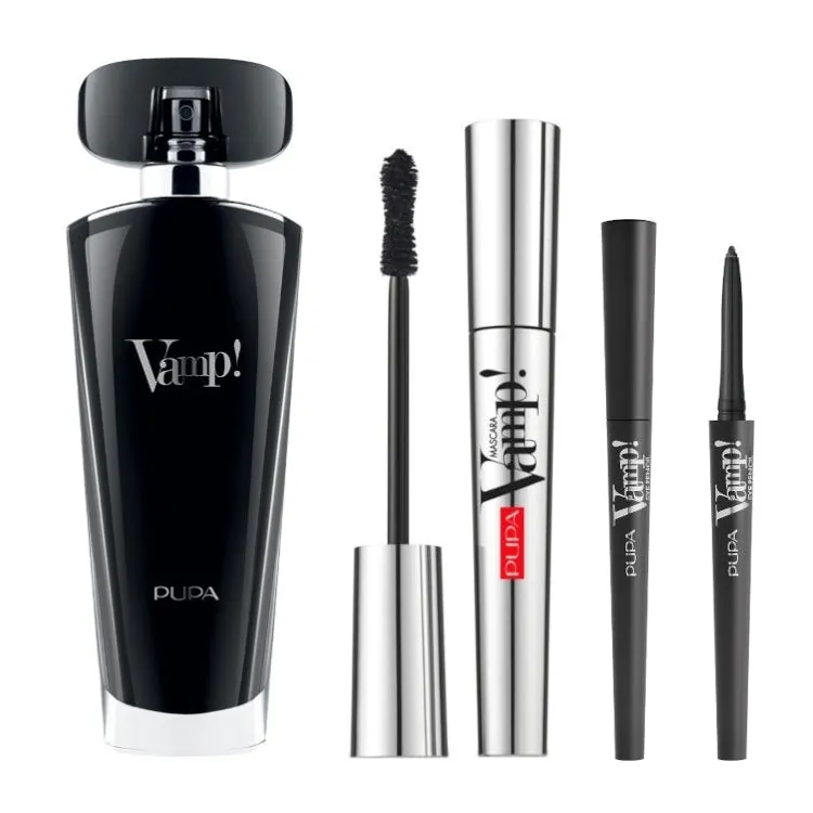 Pupa - Vamp! - Cofanetto donna - Eau de Parfum - Eye Pencil 2 in 1 Pencil Eyeliner e Kajal - Exceptional Volume Mascara