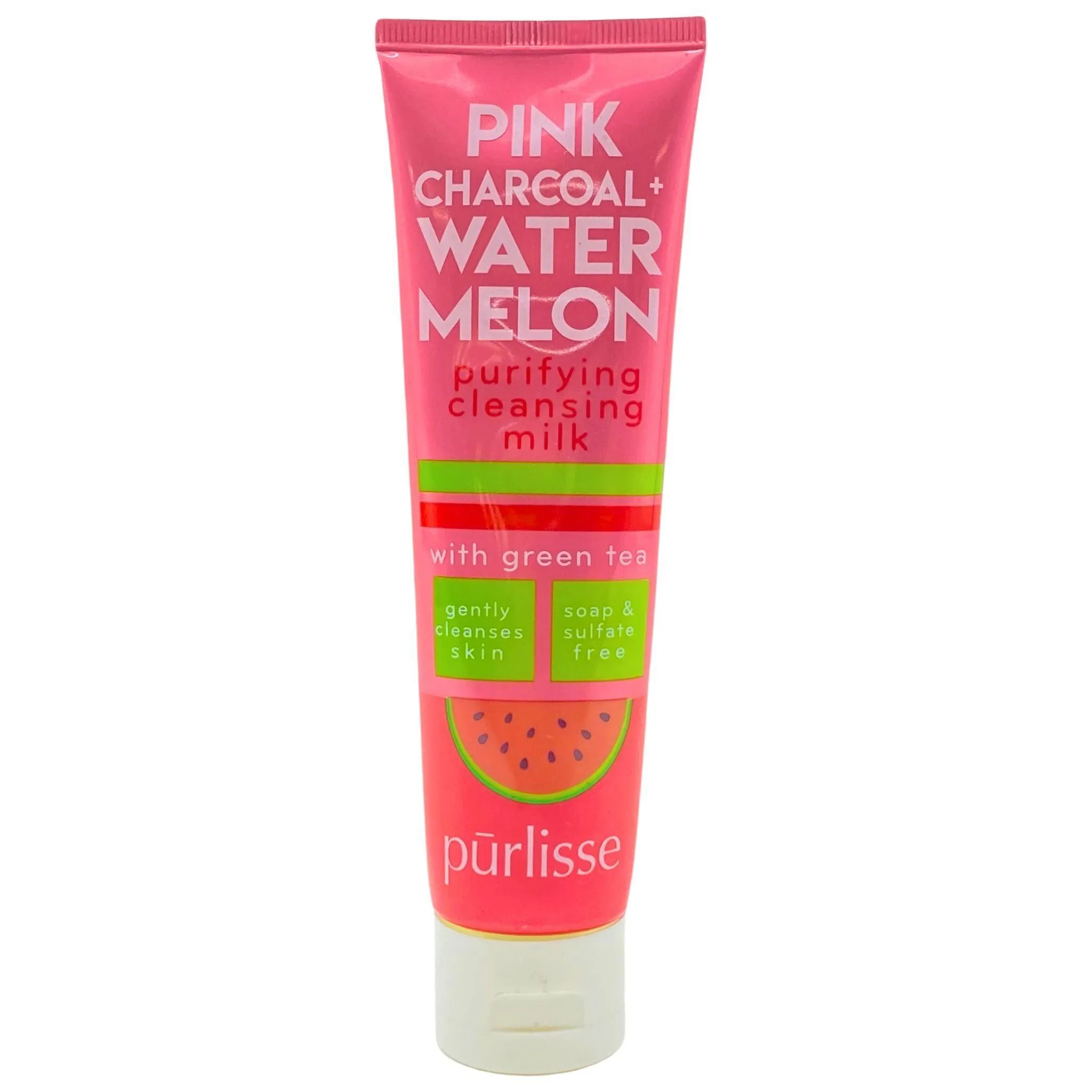 Purlisse Pink Charcoal   Watermelon Purifying Cleansing Milk 3.4OZ (55 Pcs Lot)