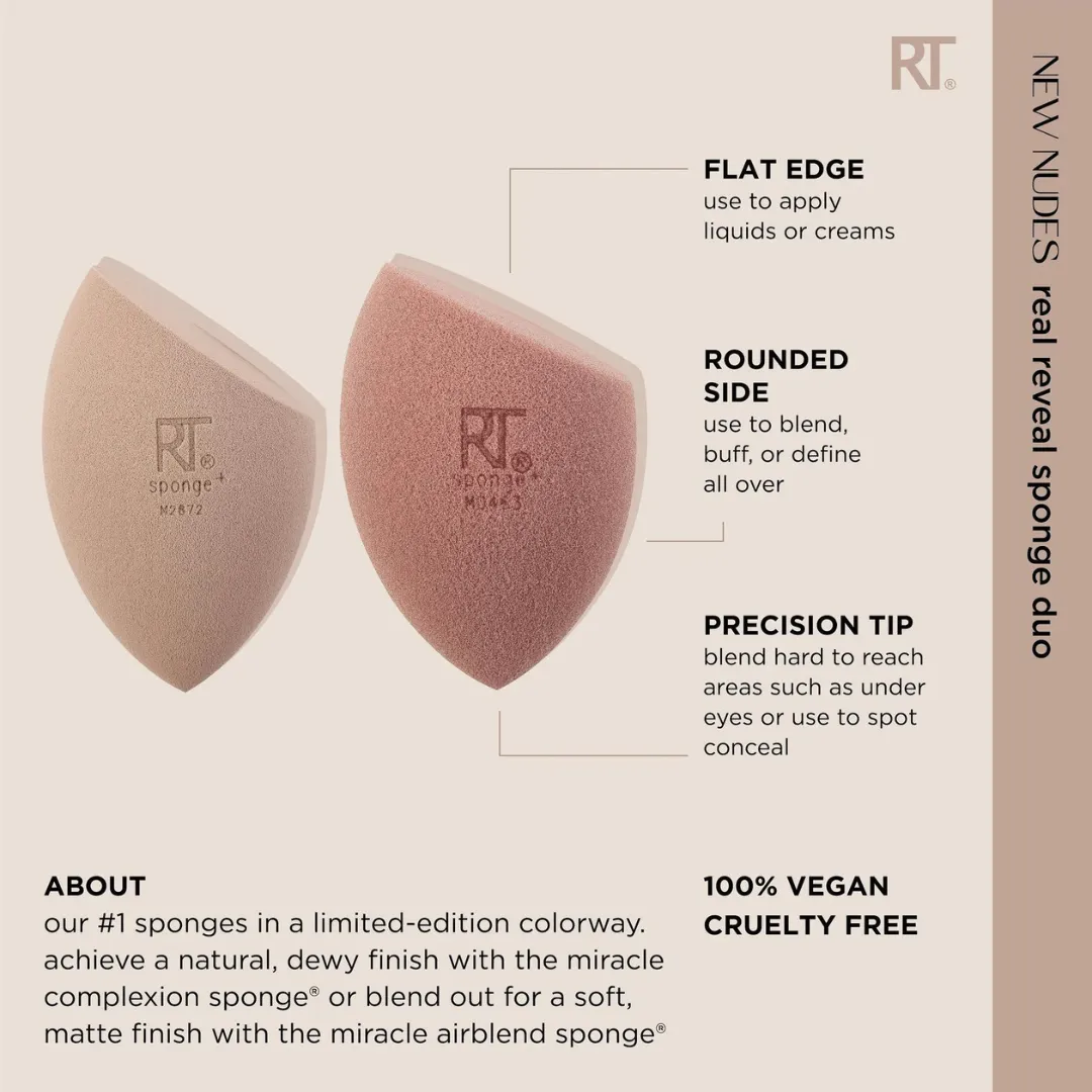 Real Techniques Real Reveal Sponge Duo Kit, set of 2