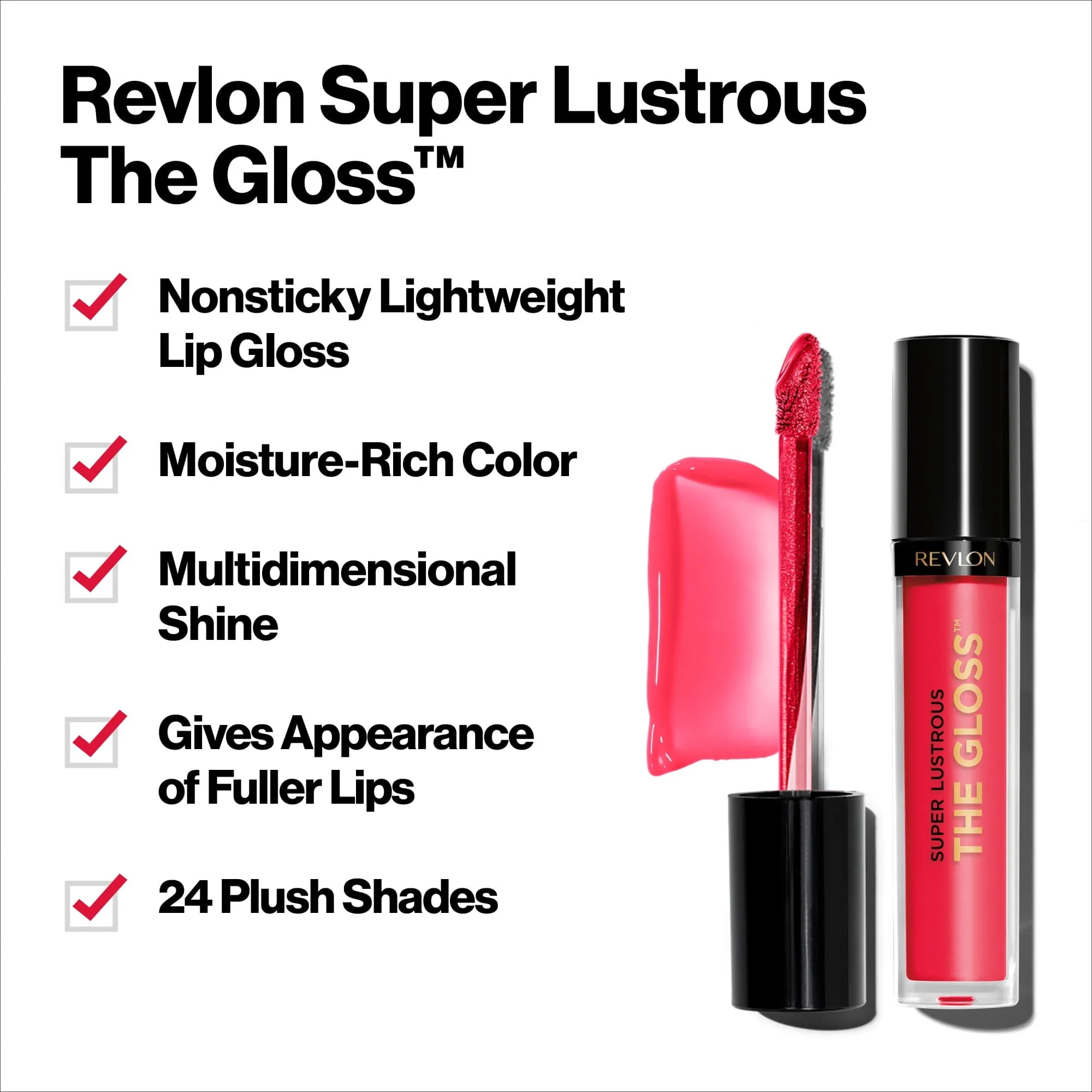 Revlon Super Lustrous Moisturizing High Shine Lip Gloss, 260 Rosy Future, 0.13 oz