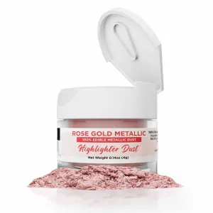 Rose Gold Metallic Highlighter Dust