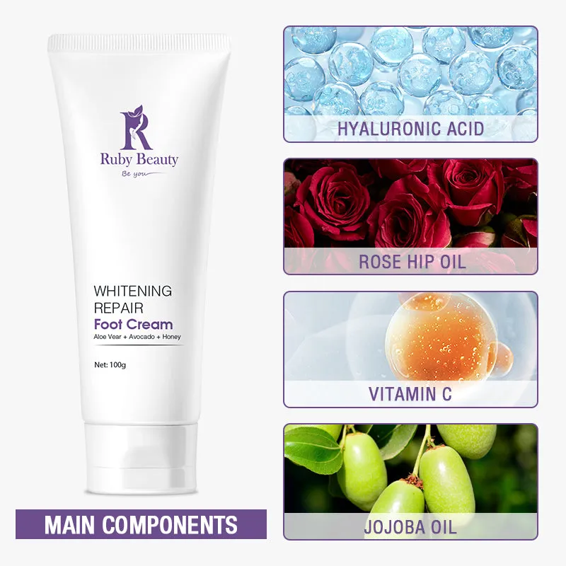 Ruby beauty whitening repair foot cream 100g sc-130