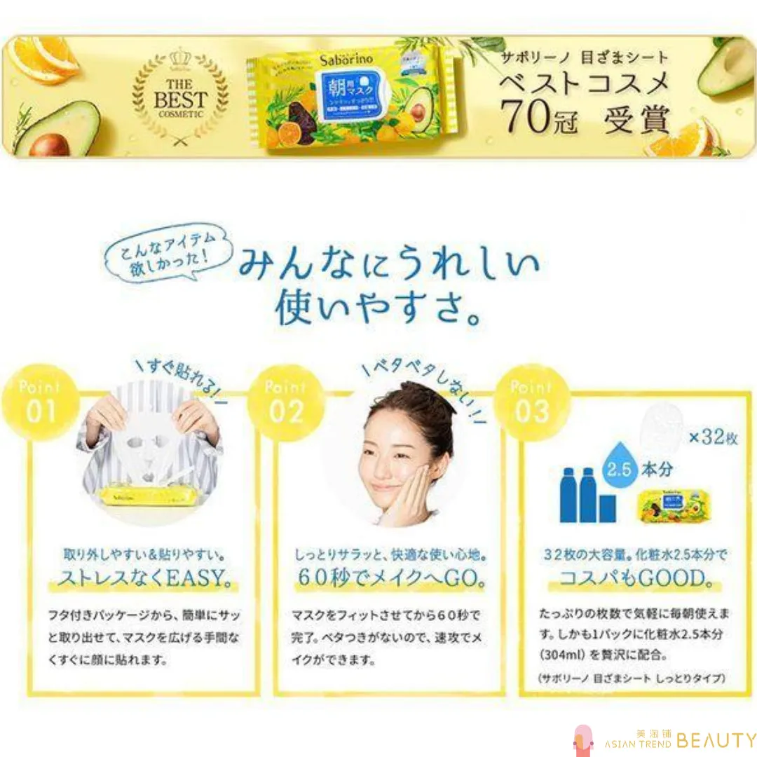 Saborino Fruity Morning Mask 32pcs