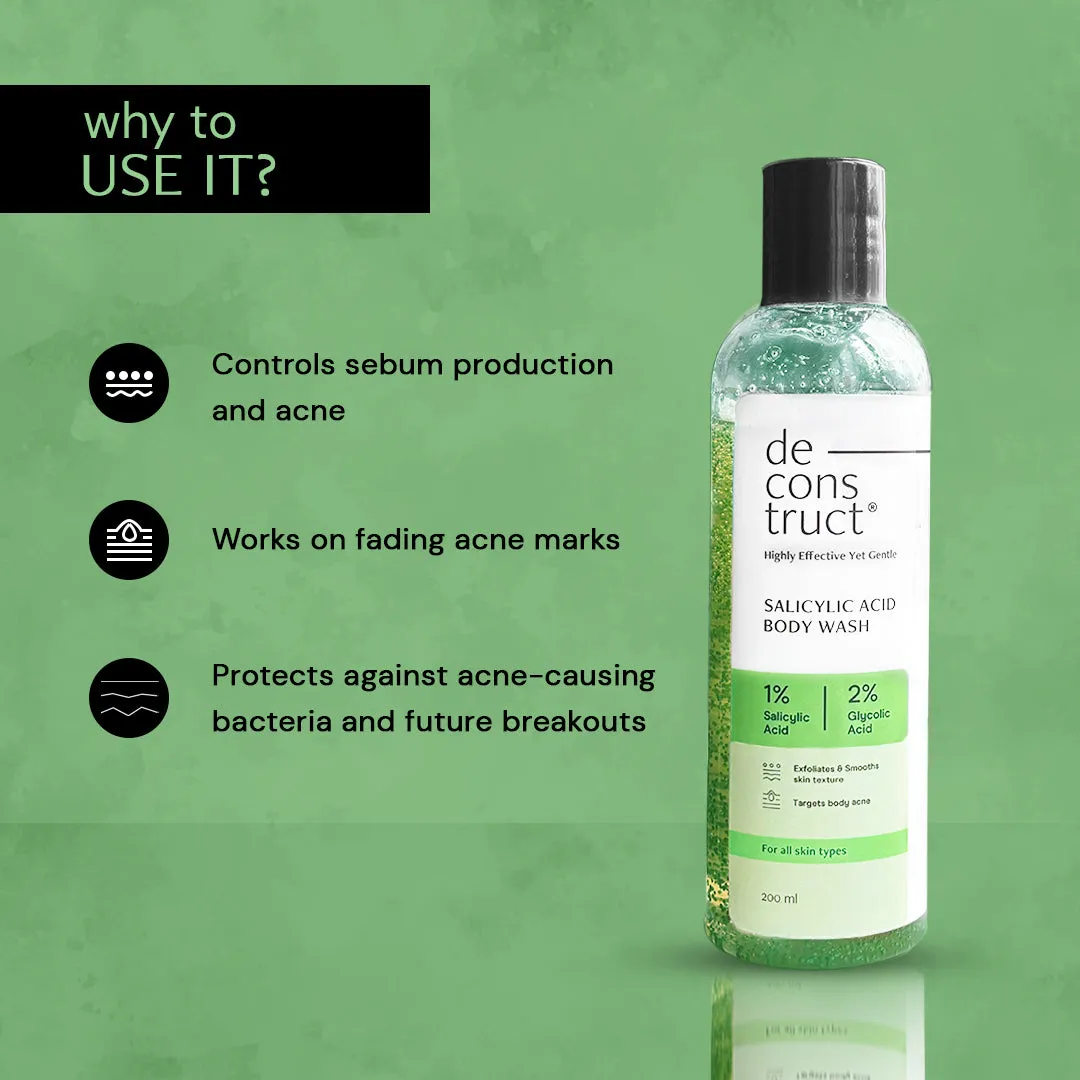 Salicylic Acid Body Wash - 1% salicylic acid   2% glycolic acid | Fights body acne