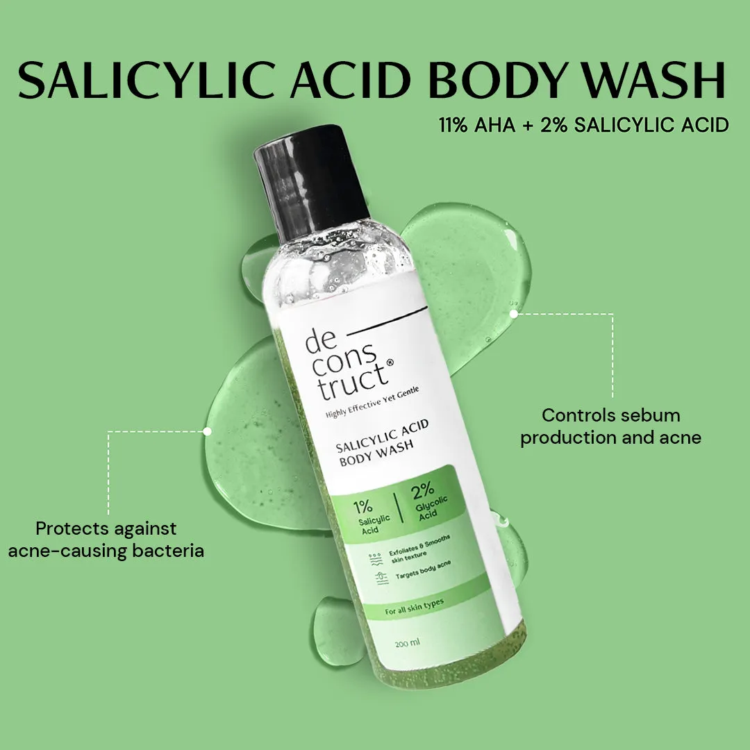 Salicylic Acid Body Wash - 1% salicylic acid   2% glycolic acid | Fights body acne