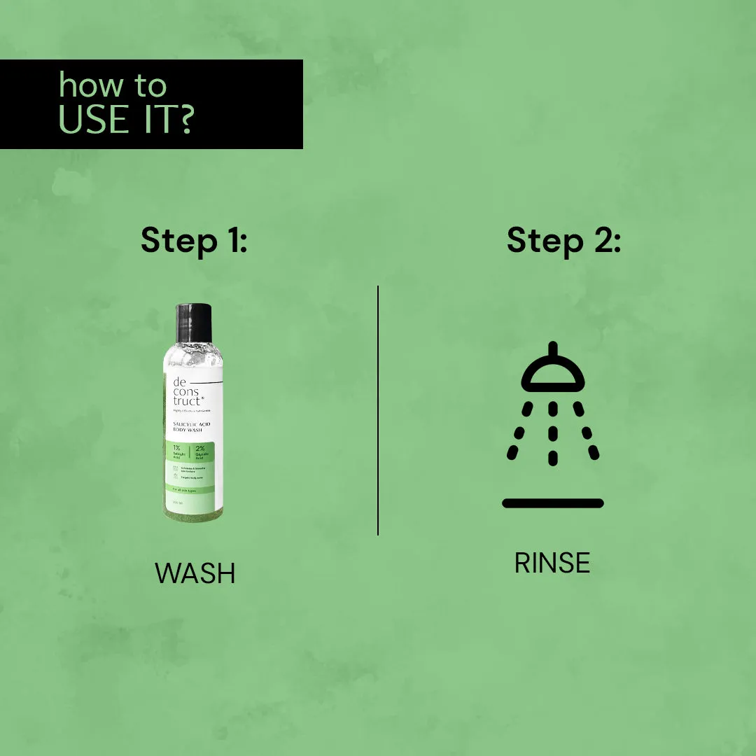 Salicylic Acid Body Wash - 1% salicylic acid   2% glycolic acid | Fights body acne