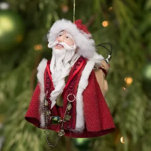 Santa Claus - With sac of toys. Handmade Christmas collectable