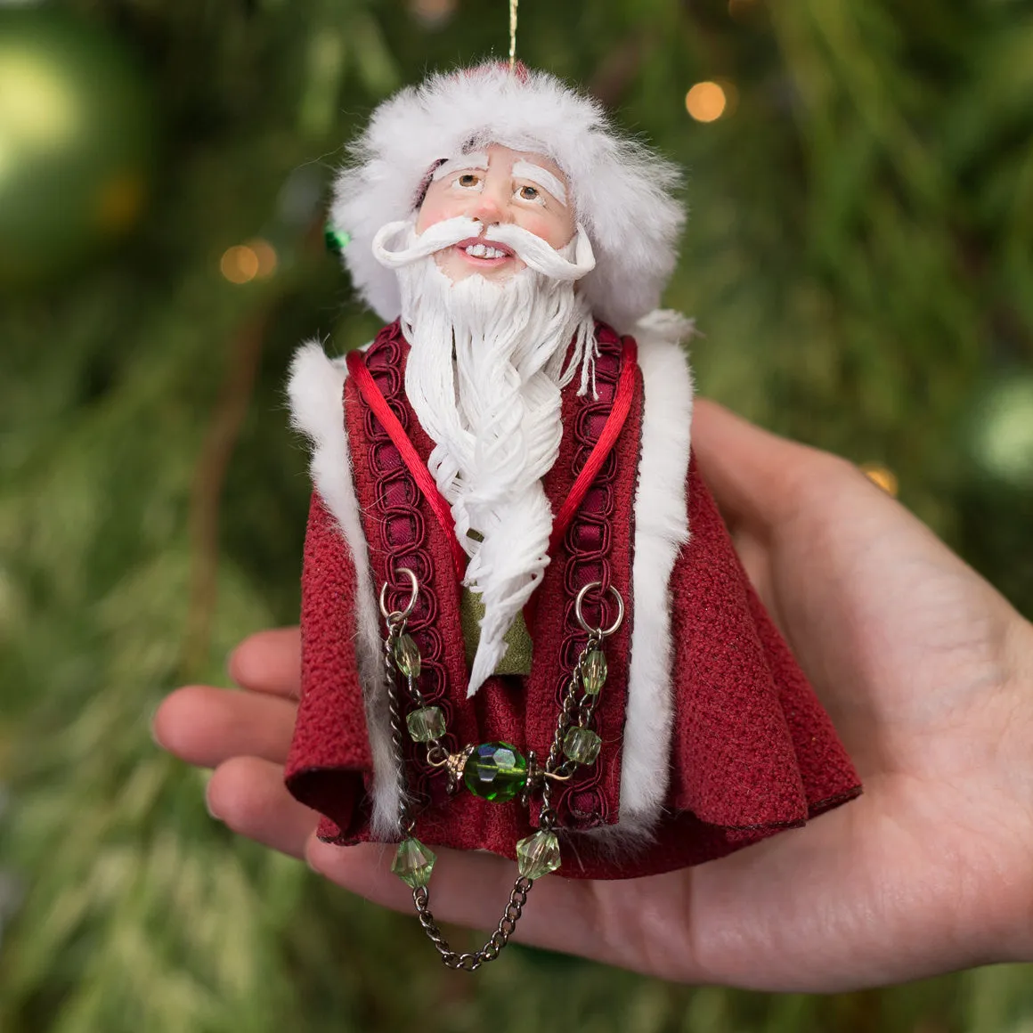 Santa Claus - With sac of toys. Handmade Christmas collectable