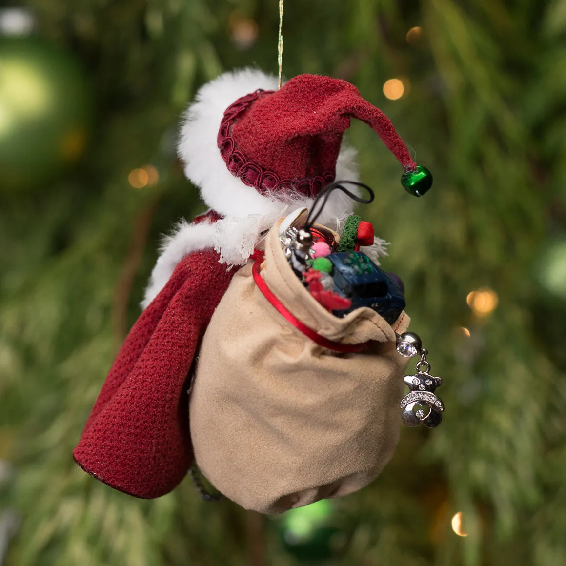 Santa Claus - With sac of toys. Handmade Christmas collectable