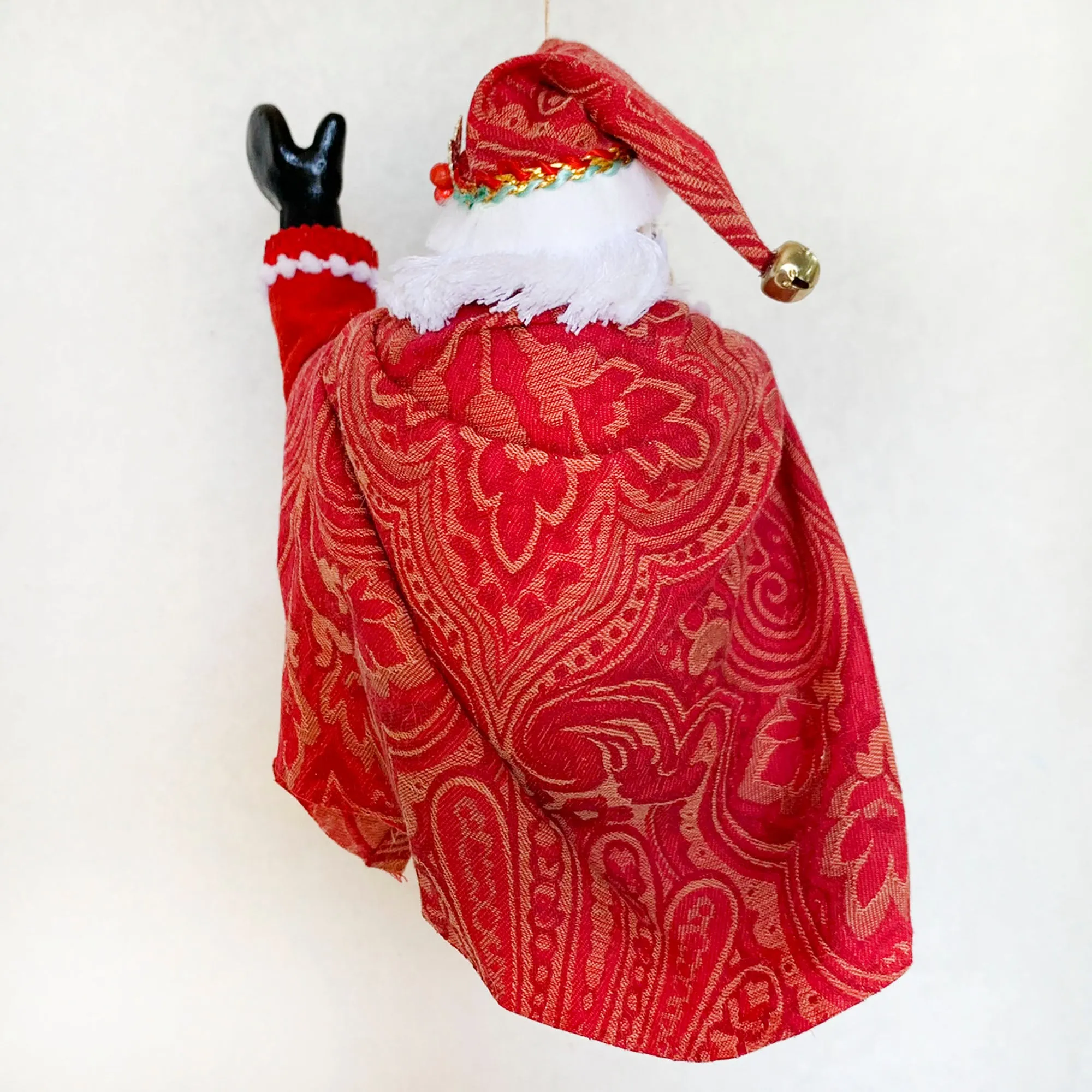 Santa Claus with testing and playing with a space Ray Gun - Christmas Decoration - Beautiful Santa