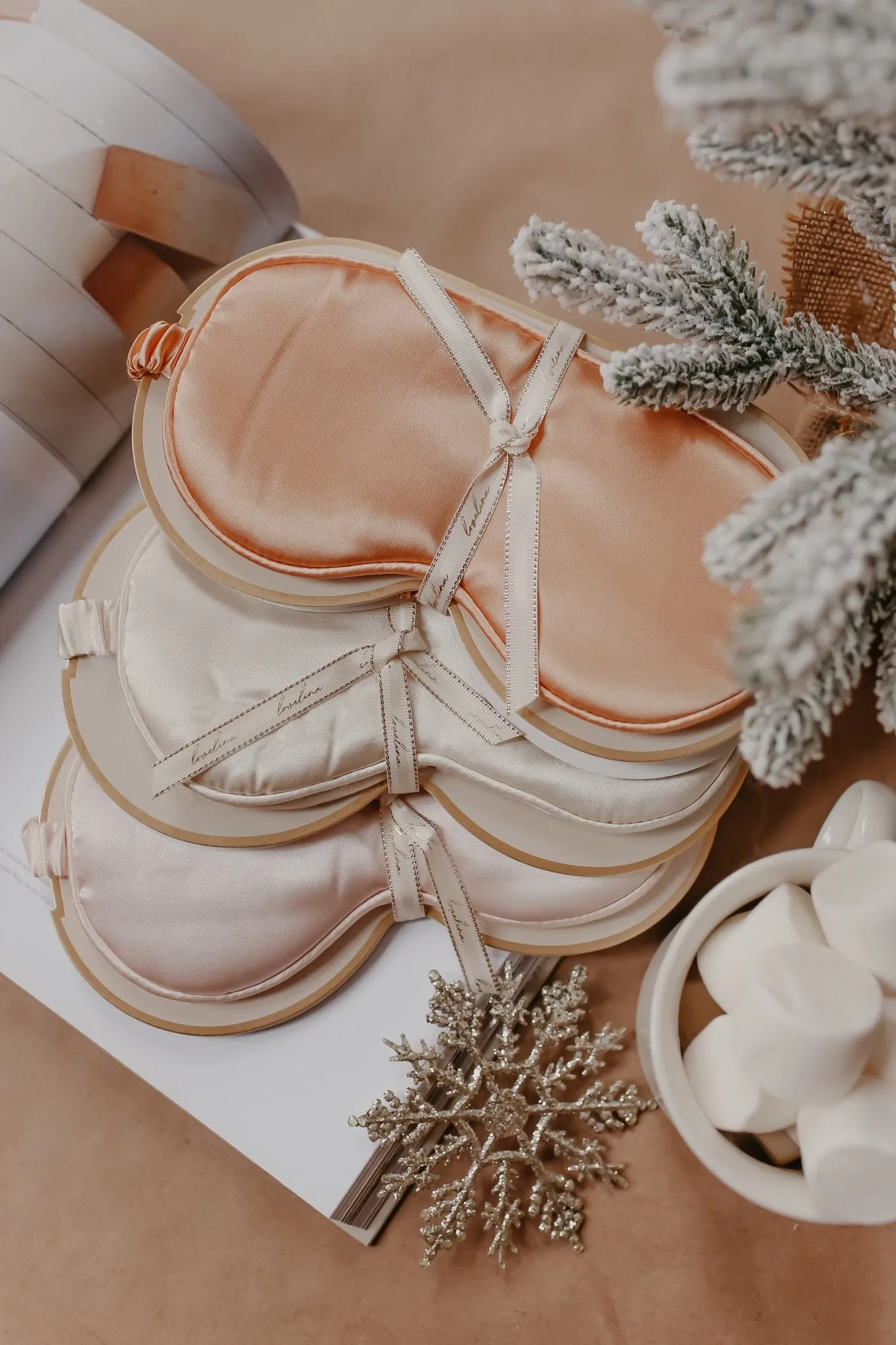 Satiny Sleep Eye Mask - Caramel - FINAL SALE