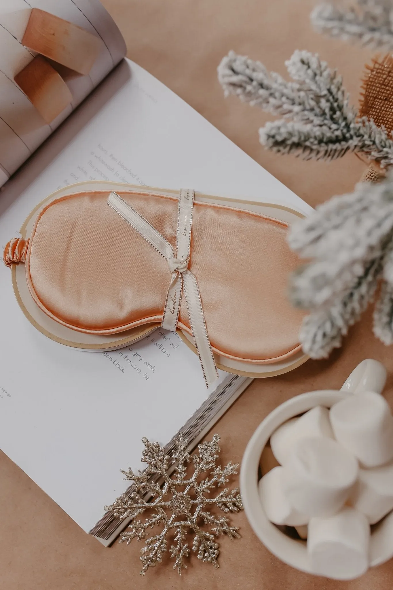 Satiny Sleep Eye Mask - Caramel - FINAL SALE