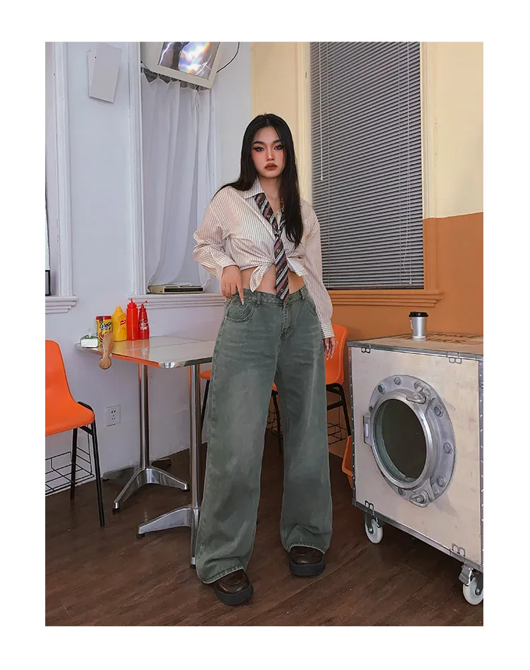 Selena Denim Baggy Loose Straight Leg Jeans Pants