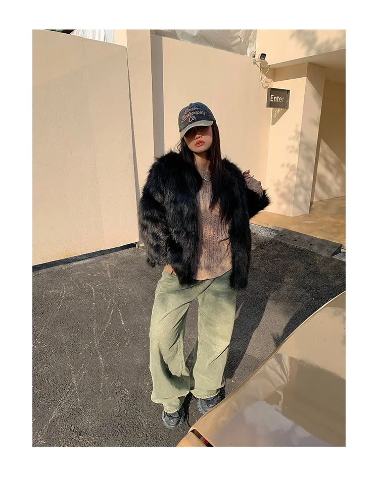 Selena Denim Baggy Loose Straight Leg Jeans Pants