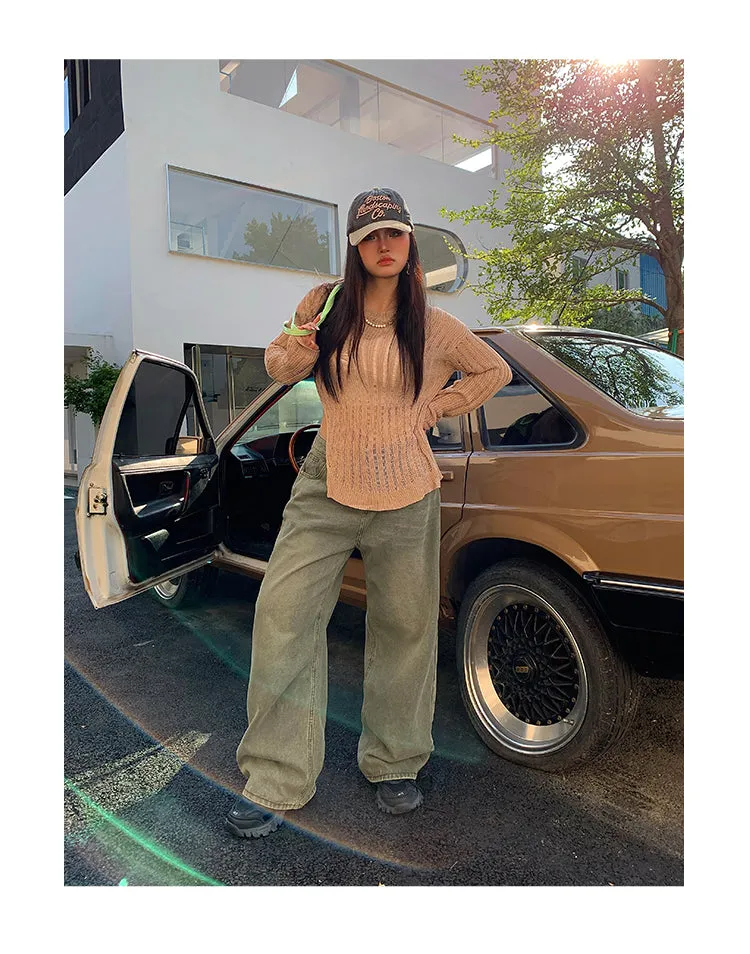 Selena Denim Baggy Loose Straight Leg Jeans Pants