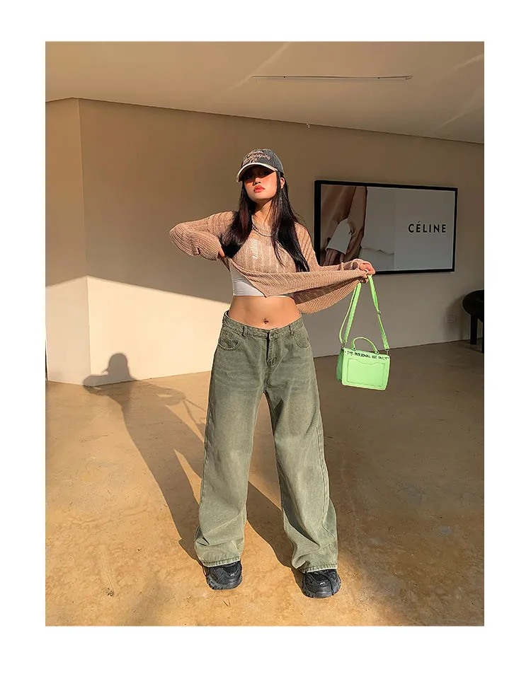 Selena Denim Baggy Loose Straight Leg Jeans Pants