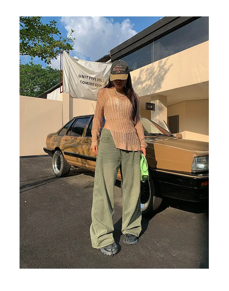 Selena Denim Baggy Loose Straight Leg Jeans Pants