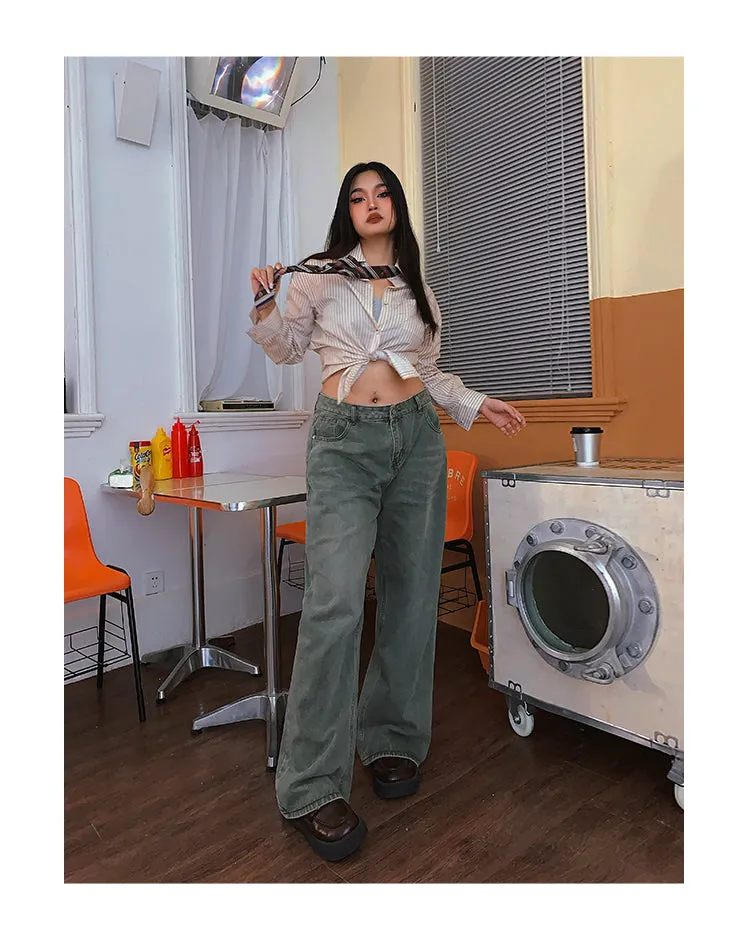 Selena Denim Baggy Loose Straight Leg Jeans Pants