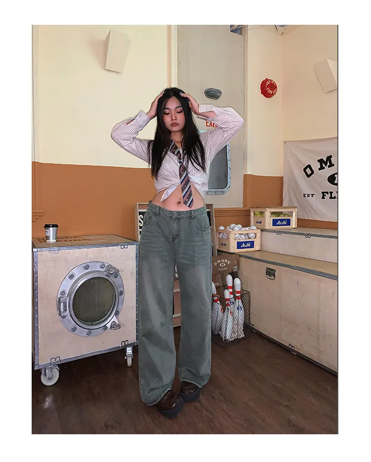 Selena Denim Baggy Loose Straight Leg Jeans Pants
