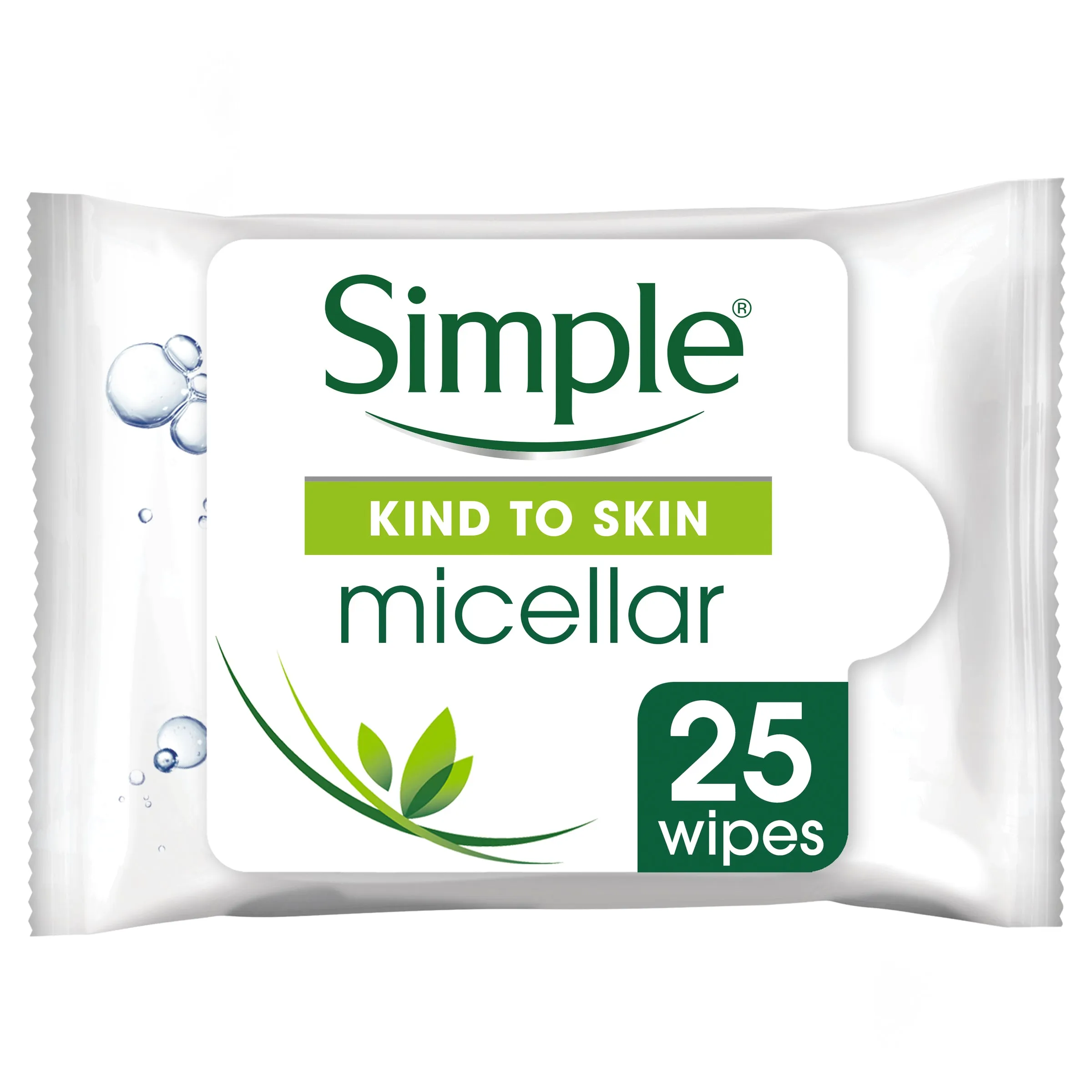 Simple Kind to Skin Facial Wipes Micellar 25 Pack