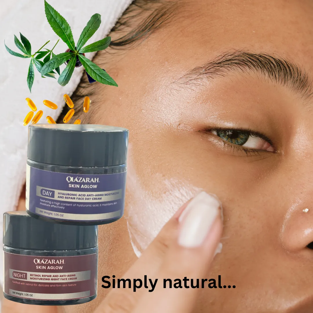 Skin Aglow Night Face Cream w/Retinol – Anti-Aging, Moisturizing, Deep Hydration & Repairing Formula, 1.05 oz
