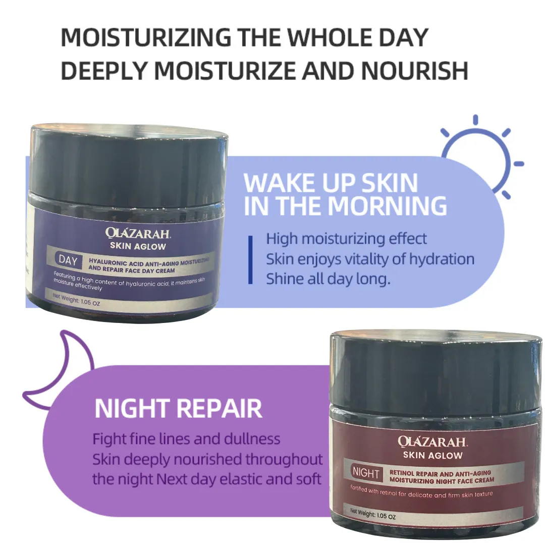Skin Aglow Night Face Cream w/Retinol – Anti-Aging, Moisturizing, Deep Hydration & Repairing Formula, 1.05 oz