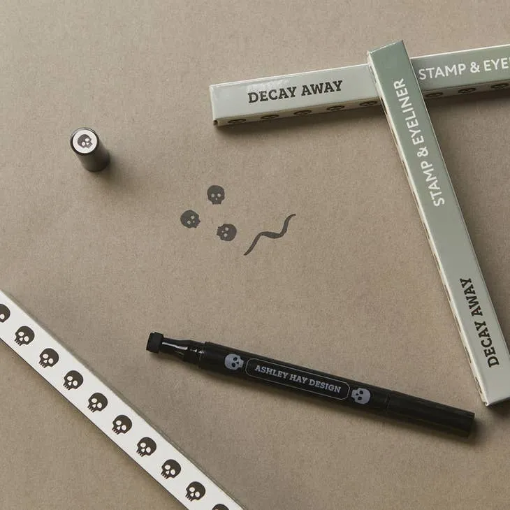 Skull Stamp and Eyeliner Makeup (Ashley Hay Design)