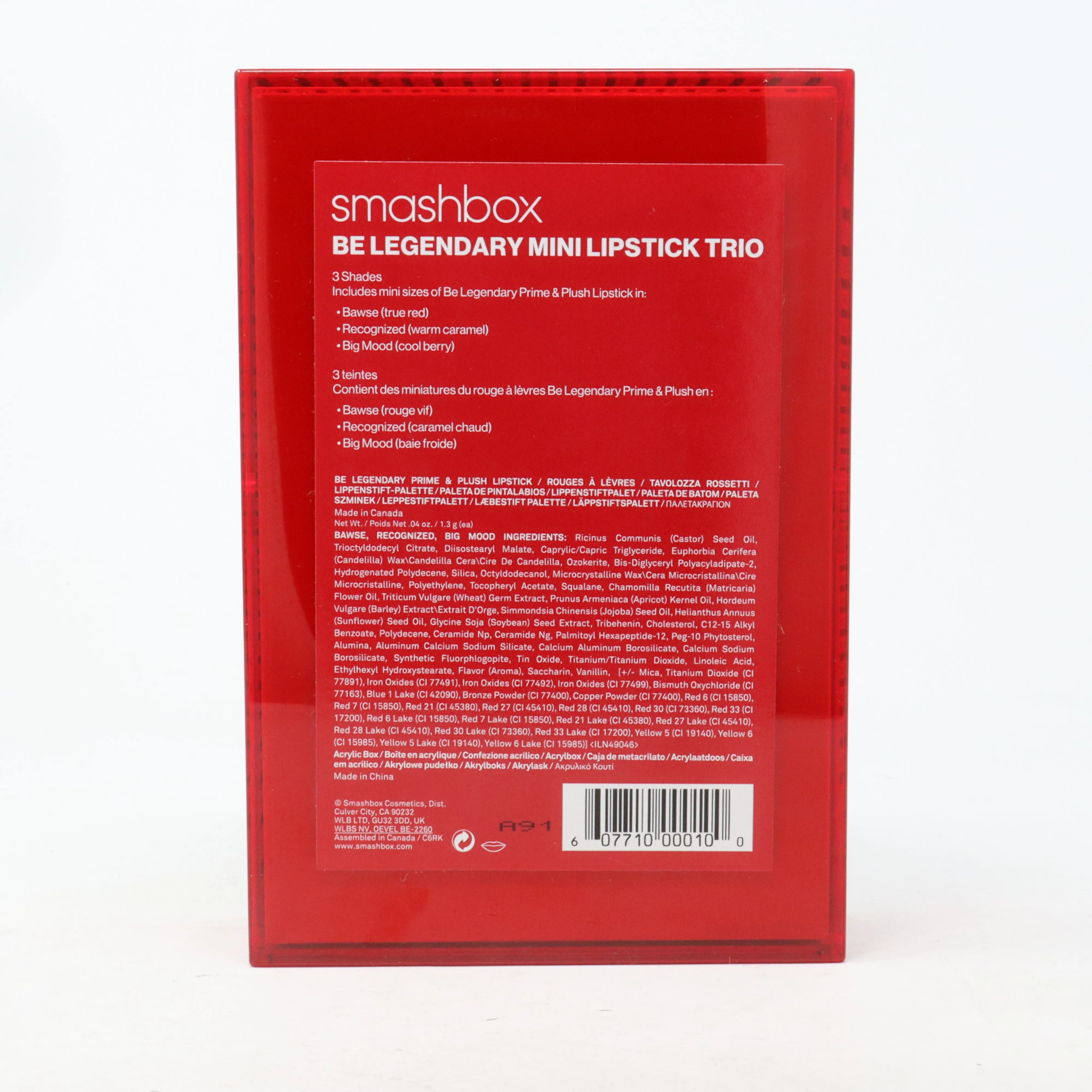 Smashbox Be Legendary Mini Lipstick Trio  / New With Box