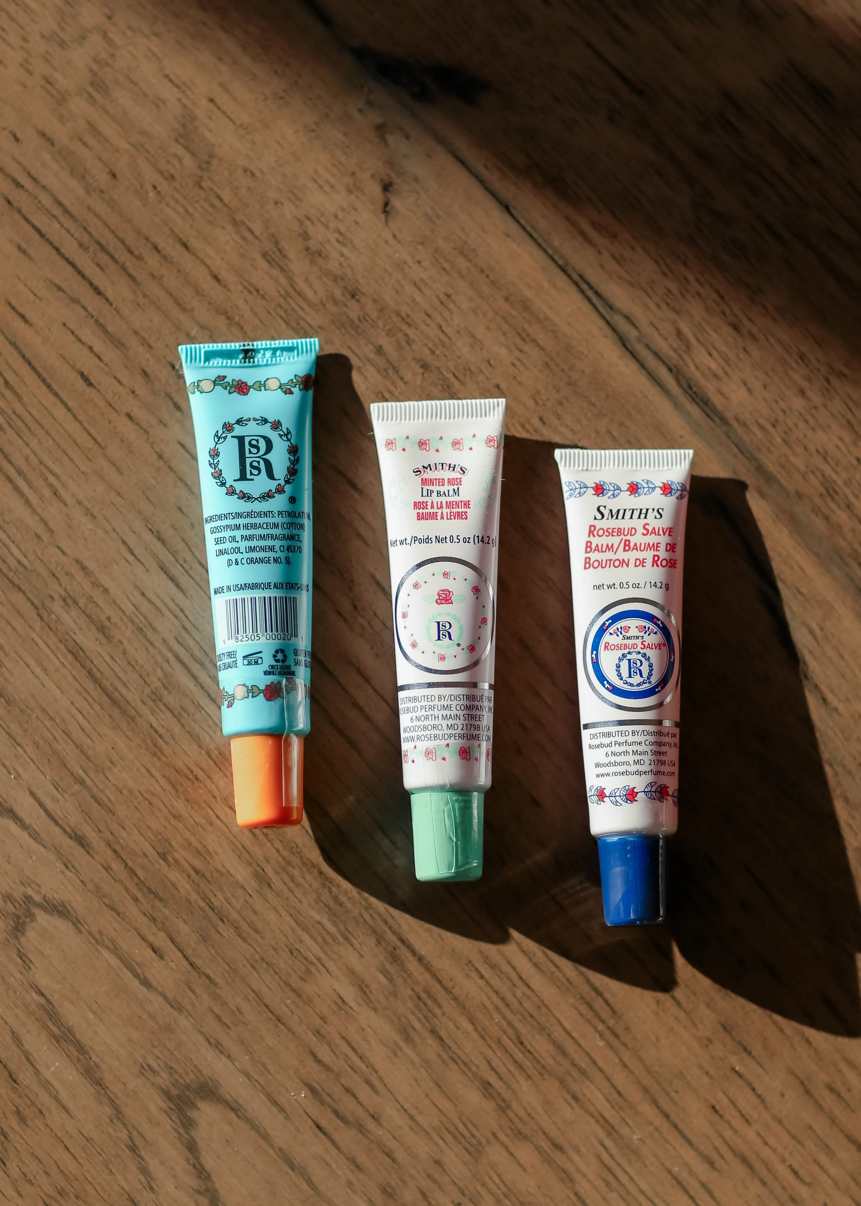 Smith's Rosebud Lip Balm Trio 0.5 oz Tubes