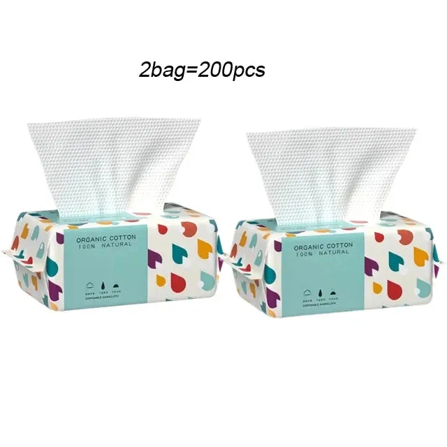 Soft Disposable Cotton Dry Wipes for Babies