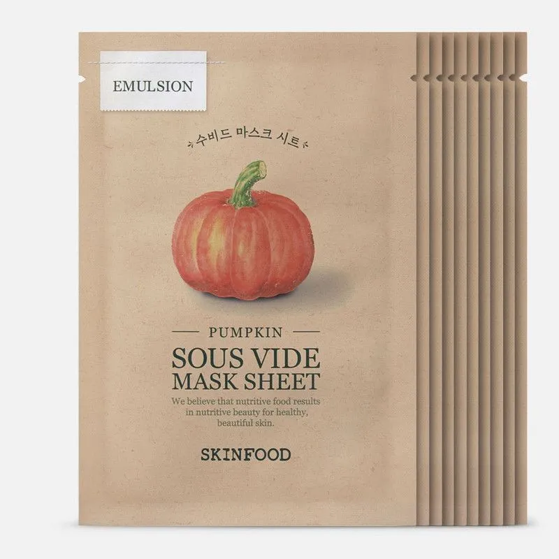 Sous Vide Mask Sheet 10 Mask Pumpkin