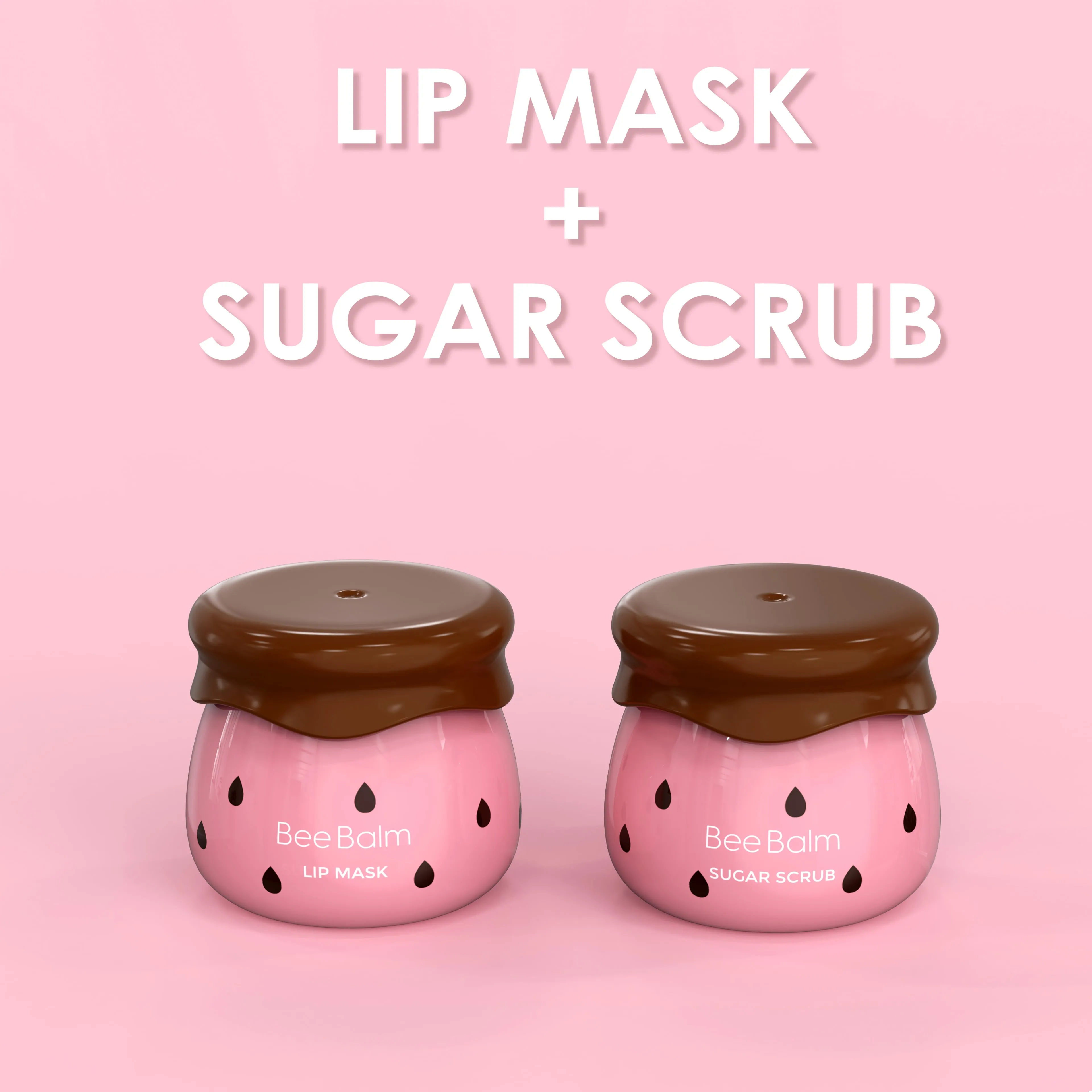 Strawberry Lip Mask   Sugar Scrub Set