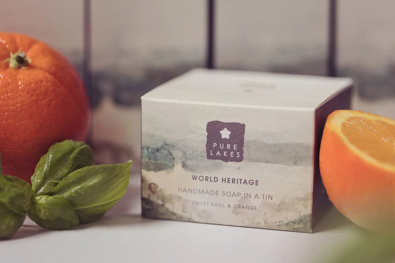 Sweet Basil & Orange Handmade Soap in a Tin