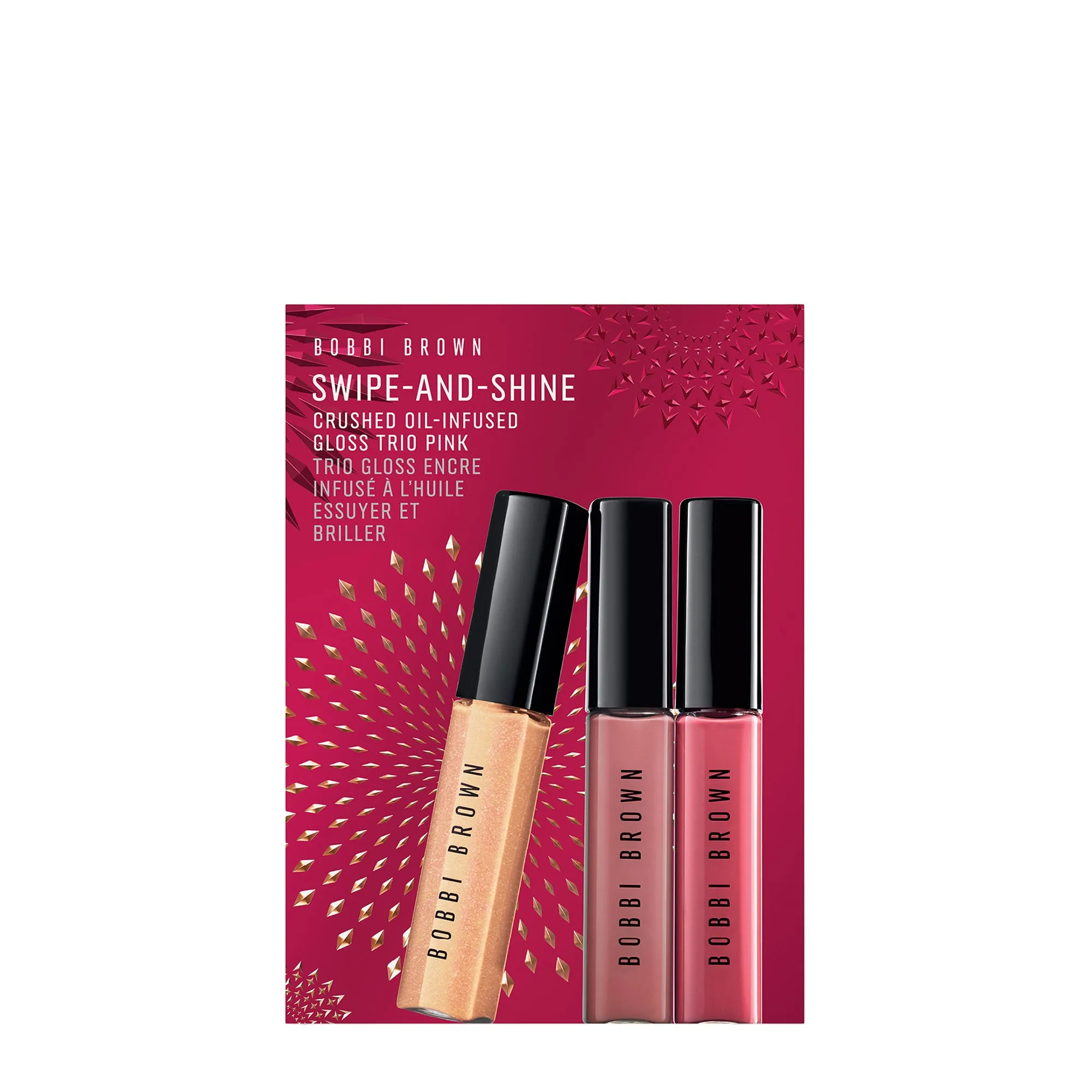Swipe-and-shine Coil Gloss Trio-pink