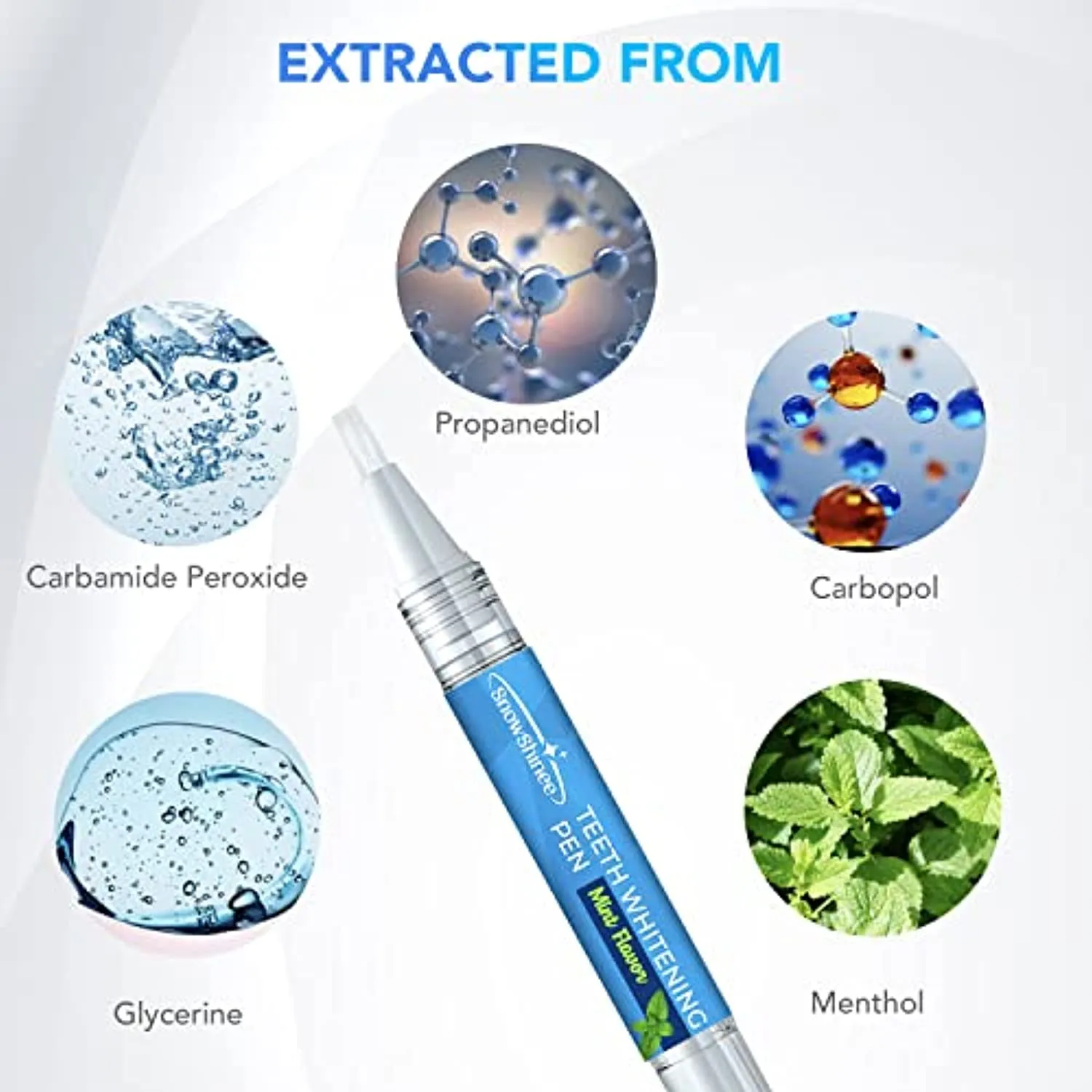 Teeth Whitening Pen - Teeth Stain Remover to Whiten Teeth - Effective & Painless Whitening, No Sensitivity, Easy to Use, Natural Mint Flavor, 2Pcs