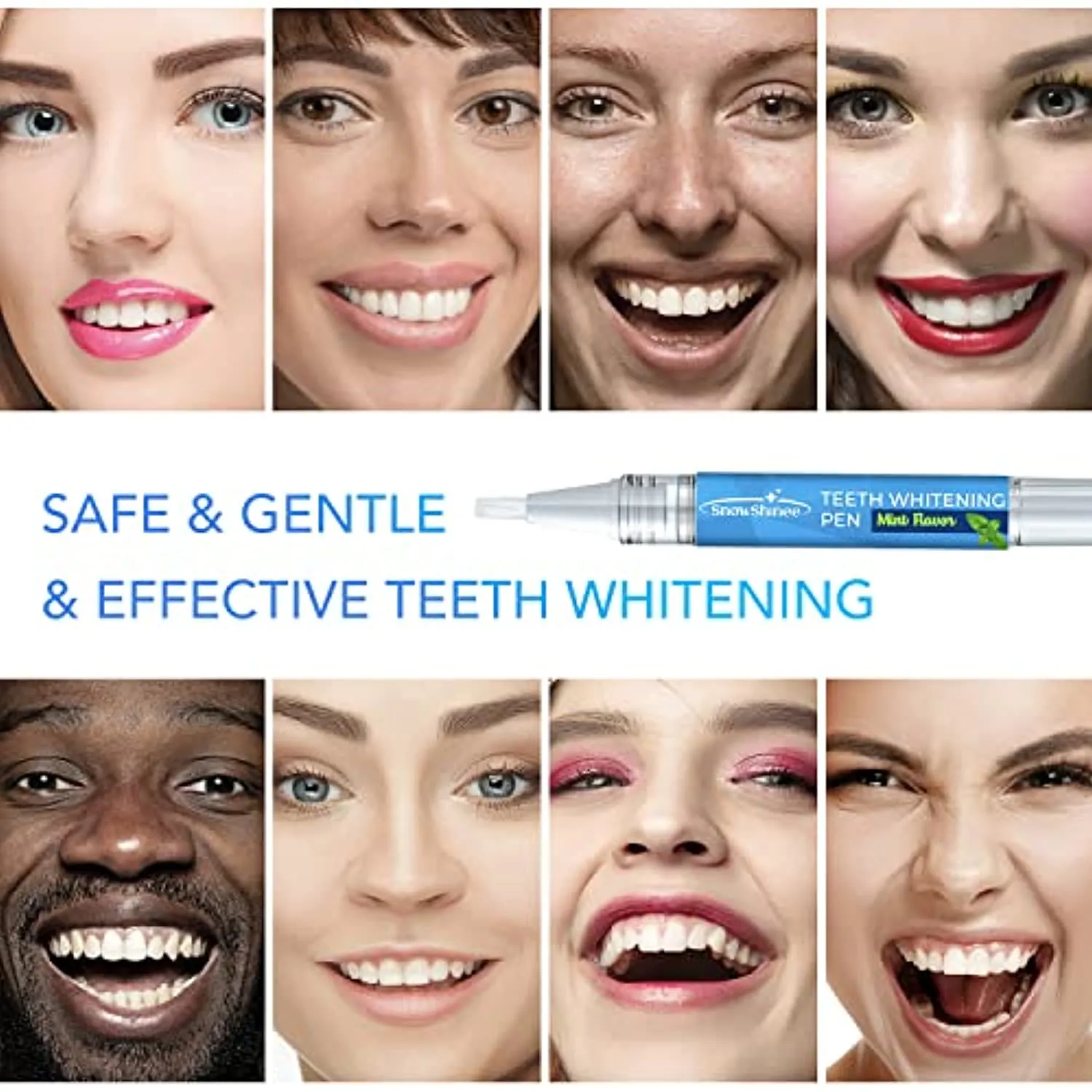 Teeth Whitening Pen - Teeth Stain Remover to Whiten Teeth - Effective & Painless Whitening, No Sensitivity, Easy to Use, Natural Mint Flavor, 2Pcs
