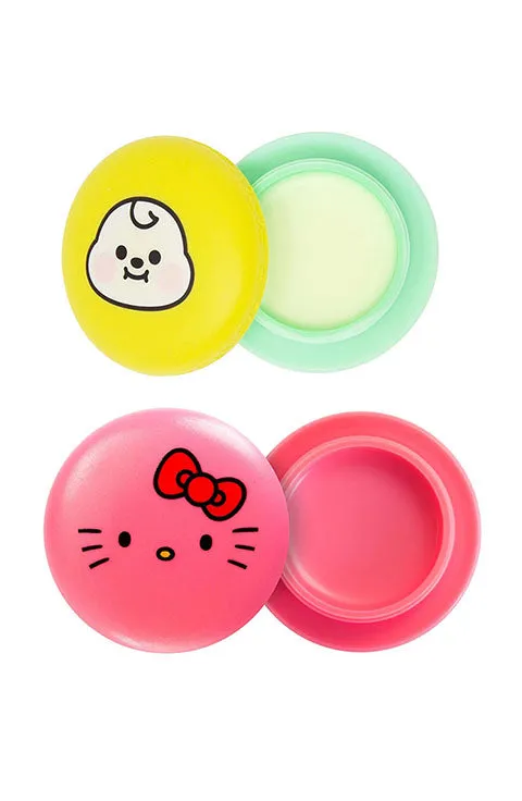 THE CREME SHOP XHELLO KITTY & BT21 MACARON LIP BALM COMPLETE COLLECTION-7Style