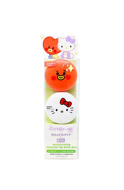 THE CREME SHOP XHELLO KITTY & BT21 MACARON LIP BALM COMPLETE COLLECTION-7Style