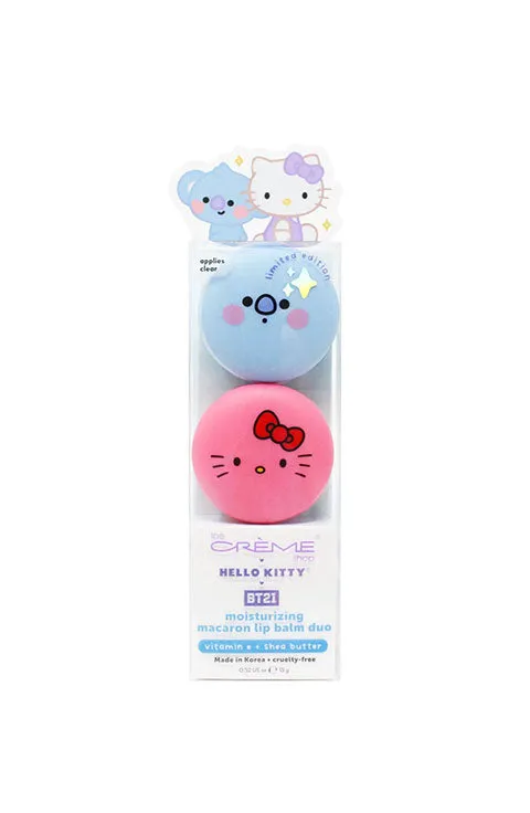 THE CREME SHOP XHELLO KITTY & BT21 MACARON LIP BALM COMPLETE COLLECTION-7Style