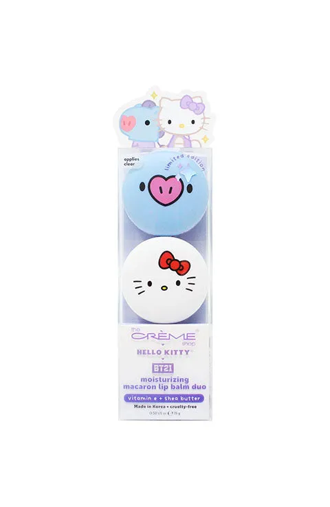 THE CREME SHOP XHELLO KITTY & BT21 MACARON LIP BALM COMPLETE COLLECTION-7Style