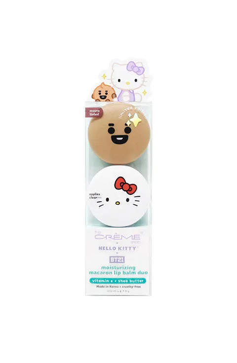 THE CREME SHOP XHELLO KITTY & BT21 MACARON LIP BALM COMPLETE COLLECTION-7Style