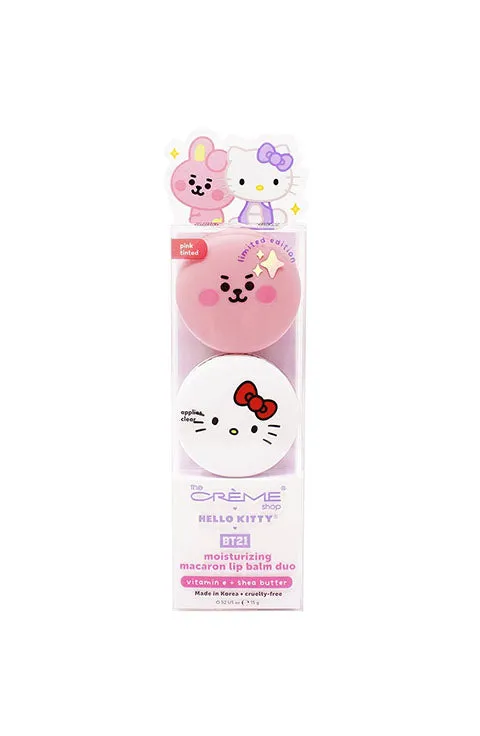 THE CREME SHOP XHELLO KITTY & BT21 MACARON LIP BALM COMPLETE COLLECTION-7Style