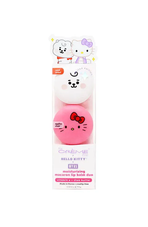 THE CREME SHOP XHELLO KITTY & BT21 MACARON LIP BALM COMPLETE COLLECTION-7Style