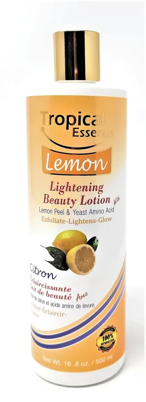 Tropical Essence Lightening Beauty Lotion with Lemon 16.8 oz