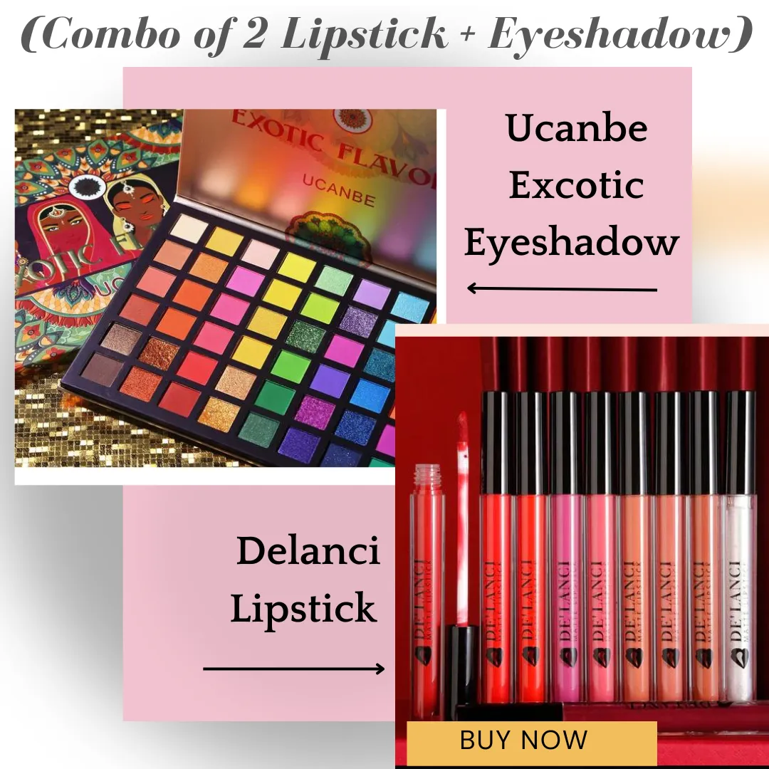 Ucanbe Excotic Eyeshadow   De'lanci Lipstick Combo (2 in 1)