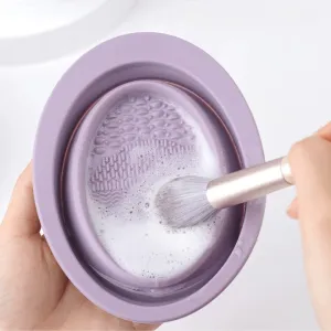 UShops Foldable Silicone Makeup Brush Cleaning Bowl (2 Colors)
