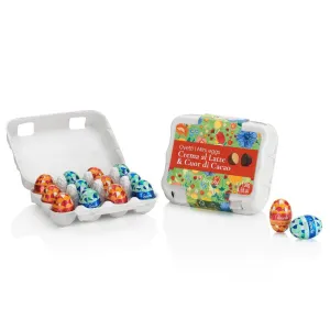 Venchi Egg holder with milk and dark chocolate mini chocolate eggs